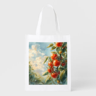 Vintage Tomatoes on a Vine Grocery Bag
