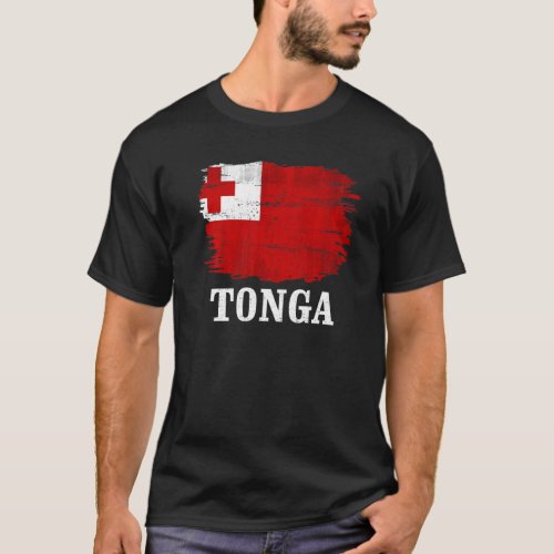 Vintage Tonga Flag For Tongan T_Shirt