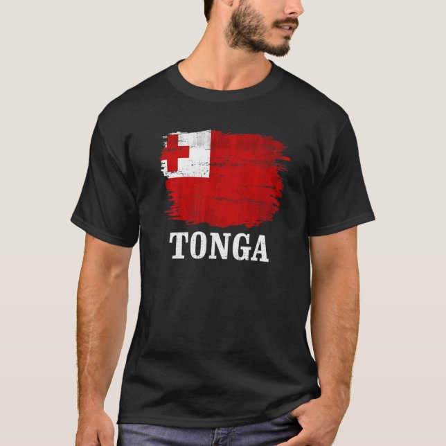 Vintage Tonga Flag For Tongan T-Shirt (Front)