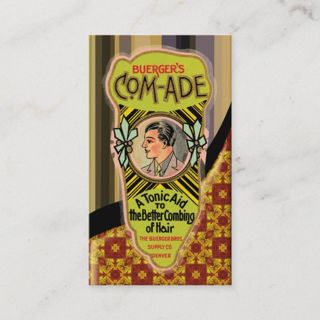 Vintage Tonic Poster Business Card (Front)