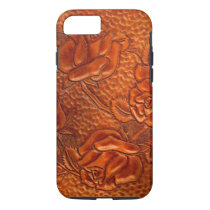 Vintage Tooled Western Leather Roses iPhone 8/7 Case