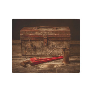 Vintage Tools Metalic Print