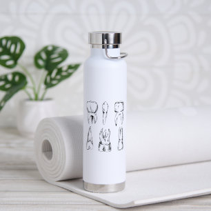 Vintage Tooth Anatomy Dental Insulated Water Bottl Bottle