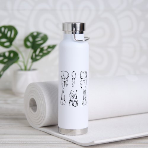 Vintage Tooth Anatomy Dental Insulated Water Bottl Bottle
