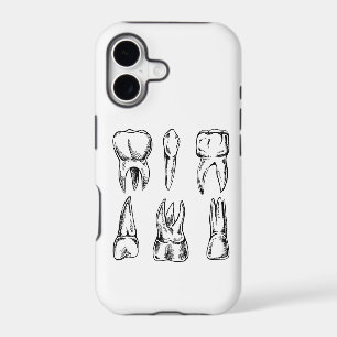 Vintage Tooth Anatomy Dental Phone Case, Dentist & iPhone 17 Case