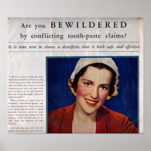 Vintage Toothpaste Ad Poster