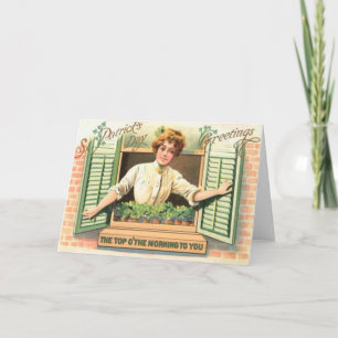 Vintage Top O' The Morning St Patrick's Day Card