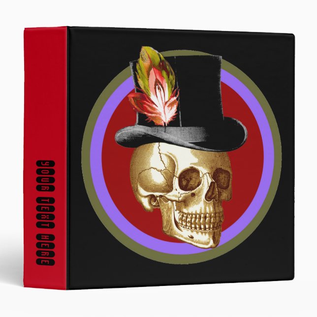 Vintage Tophat Skull Binder (Front/Spine)