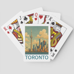 Vintage Toronto Canada – CN Tower Skyline Poker Cards