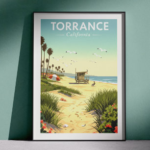 Vintage Torrance California Poster