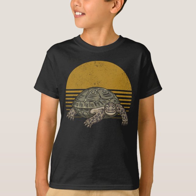 Vintage Tortoise Lover Retro Turtle T-Shirt (Front)