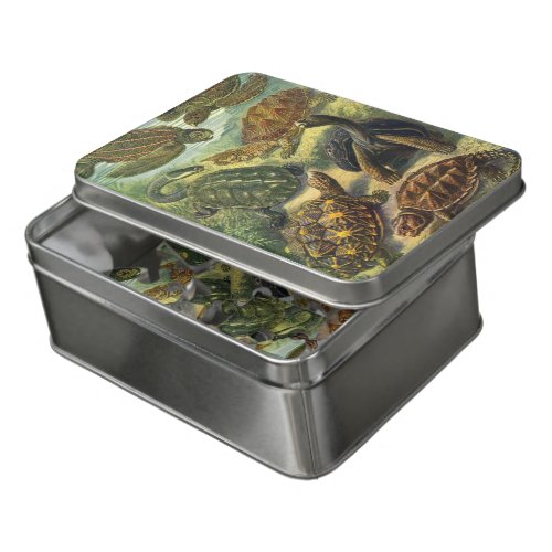 Vintage Tortoises and Sea Turtles by Ernst Haeckel Jigsaw Puzzle