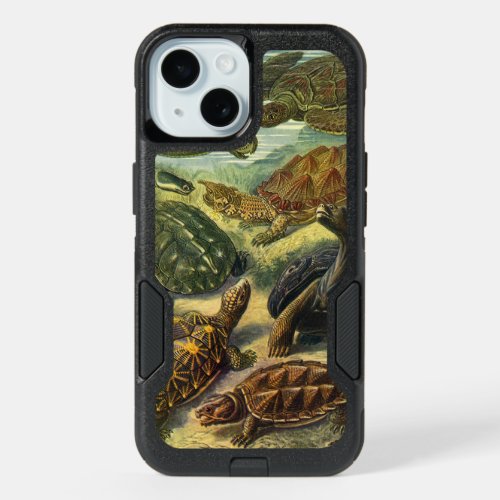Vintage Tortoises and Sea Turtles by Ernst Haeckel iPhone 15 Case