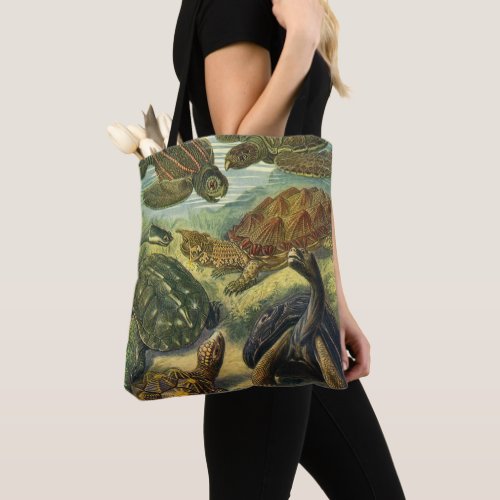 Vintage Tortoises and Sea Turtles by Ernst Haeckel Tote Bag