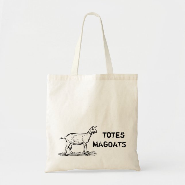 Vintage Totes Magoats Larger text goat reusable (Front)