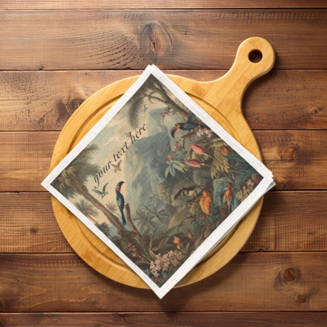 Vintage Toucan Botanical Art Customizable  Napkins (Creator Uploaded)