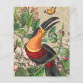 Vintage Toucan Botanical Collage William Morris (Back)