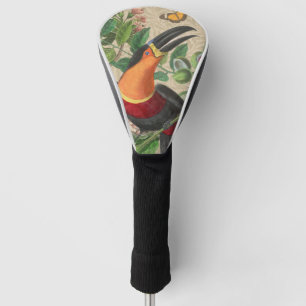 Vintage Toucan Botanical Collage William Morris Golf Head Cover