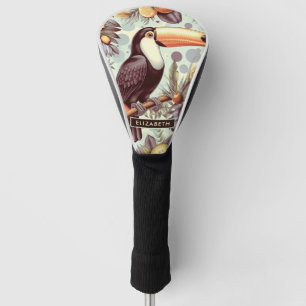 Vintage Toucan Tropical Pattern Golf Head Cover