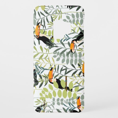 Vintage Toucans Green Leaves Pattern Case_Mate Samsung Galaxy S9 Case