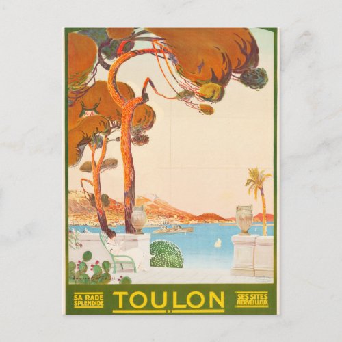 Vintage Toulon Cote DAzur Provence Alpes Travel Postcard