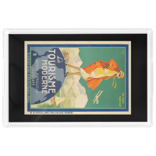 Vintage Toulouse Paris French Travel Poster Acrylic Tray