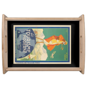Vintage Toulouse Paris French Travel Poster Serving Tray