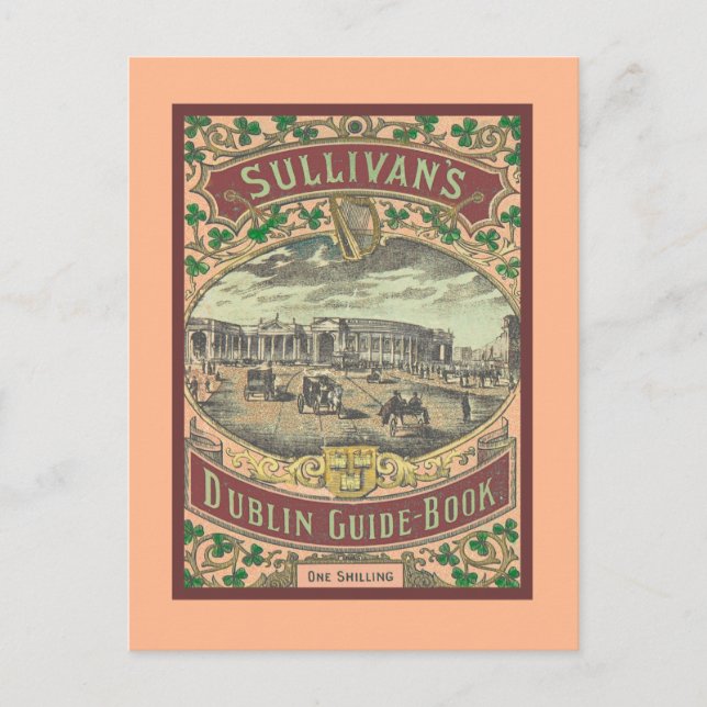 Vintage Tourist Guide to Dublin Ireland Travel  Postcard (Front)