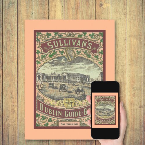 Vintage Tourist Guide to Dublin Ireland Travel  Poster