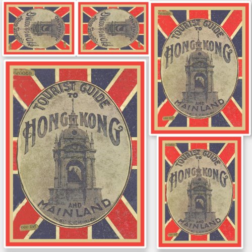 Vintage Tourist Guide to Hong Kong with Union Jack Sticker