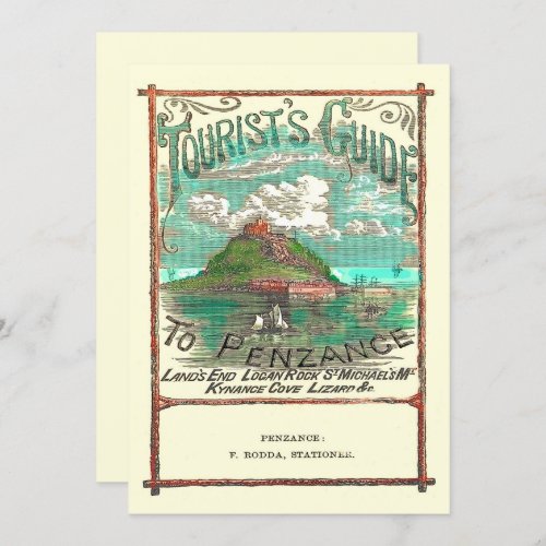 Vintage Tourist Guide to Penzance Travel  Card