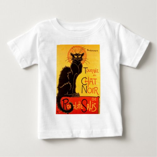 Vintage Tournee de Chat Noir Black Cat Baby T_Shirt