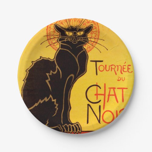 Vintage Tournee de Chat Noir _ Black Cat Paper Plates