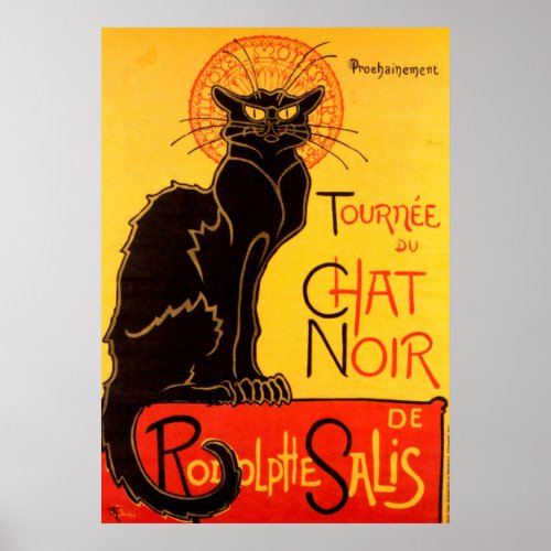 Vintage Tournee de Chat Noir _ Black Cat Poster