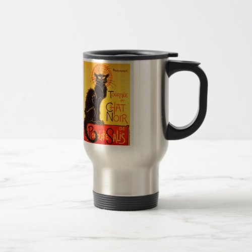 Vintage Tournee de Chat Noir Black Cat Travel Mug