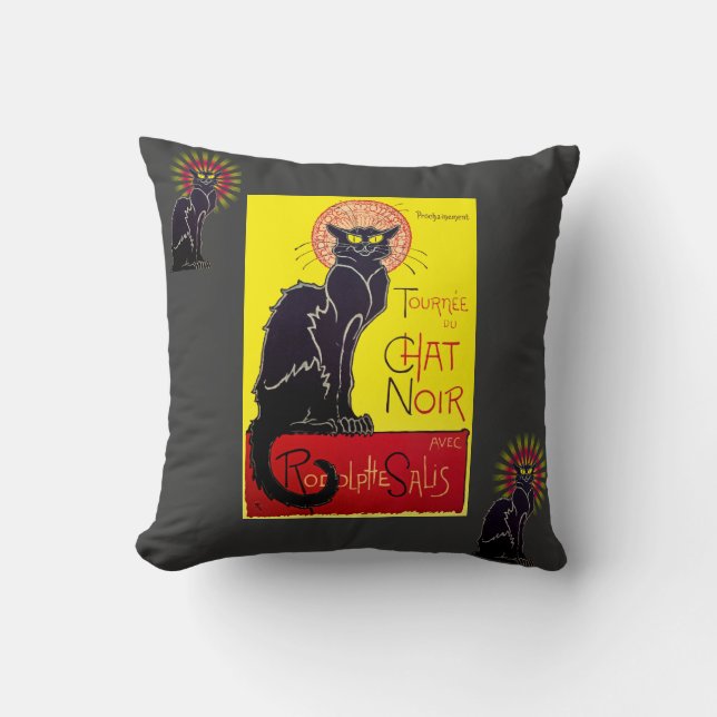 Vintage Tournee du Chat Noir Cabaret Cushion (Front)