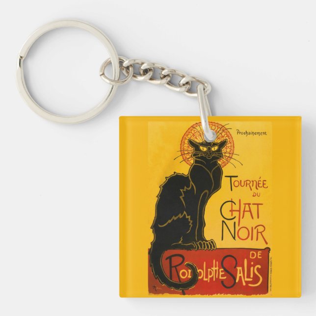 Vintage Tournée Du Chat Noir Theophile Steinlen Keychain (Front)