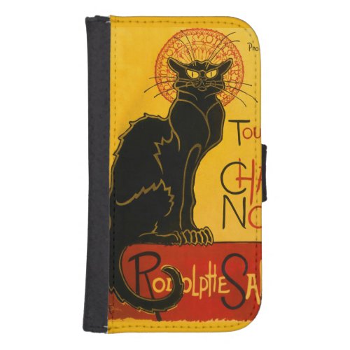 Vintage Tourne Du Chat Noir Theophile Steinlen Wallet Phone Case For Samsung Galaxy S4