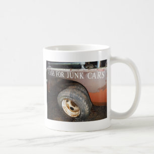 Vintage Tow Truck cash for junk Car Sign Coffee Mug