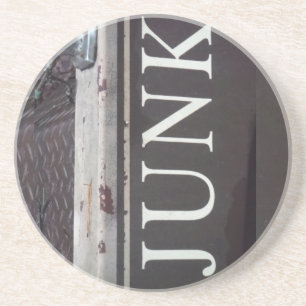 Vintage Tow Truck JUNK SIGN Coaster