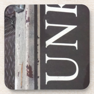 Vintage Tow Truck JUNK SIGN Drink Coaster