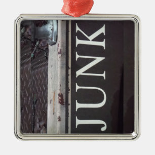 Vintage Tow Truck JUNK SIGN Metal Ornament