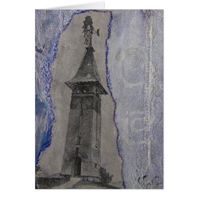 Vintage Tower Mixed Media Cards (Front)