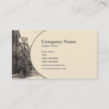 Vintage Town Business Card by pixelholicBC at Zazzle