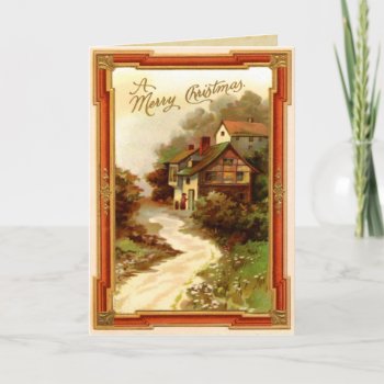 Vintage Town Christmas Card by xmasstore at Zazzle