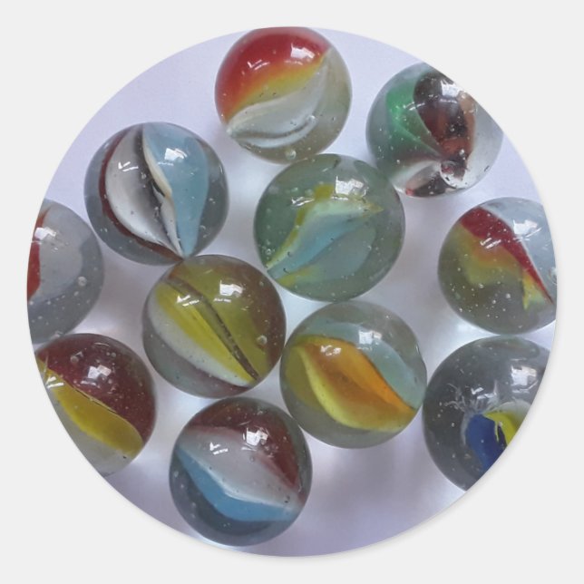 Vintage Toy Cat's Eye Marbles Classic Round Sticker (Front)