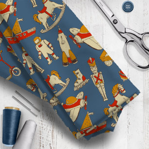 Vintage Toy Pattern Red/Gold ID783 Fabric