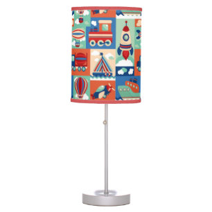 Vintage Toy Pattern Table Lamp