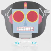 Vintage Toy Robot Face Shield (Front w/Glasses)