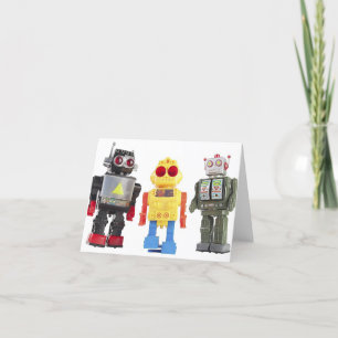 Vintage Toy Robots  Thank You Card